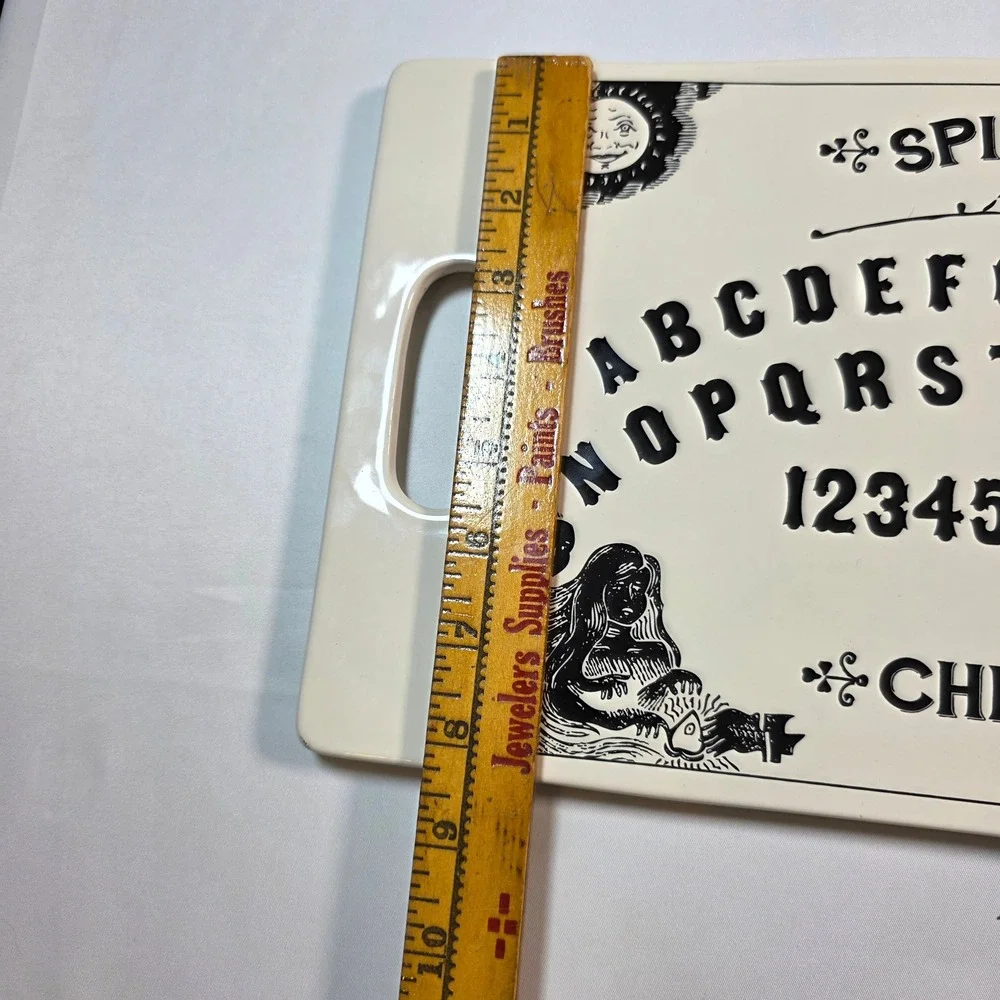 Magenta Spirits Cheese Board Ouija Board Ceramic Serving Platter Goth Occult